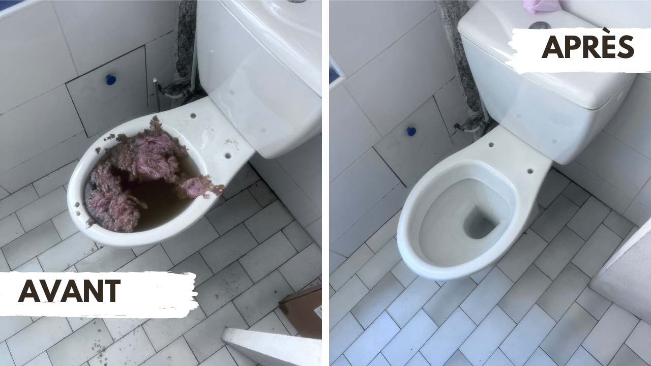 Débouchage d'urgence d'un WC au Bourget